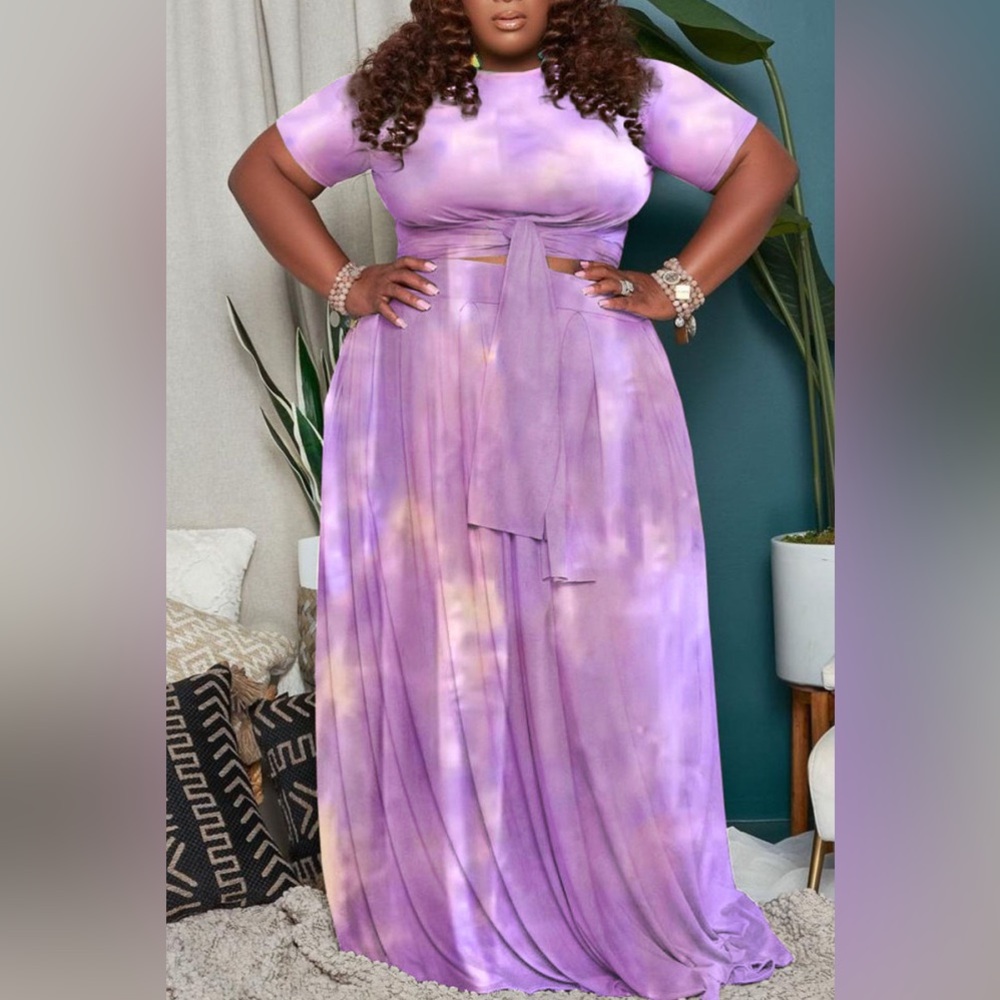 Tie Dye maxi skirt set